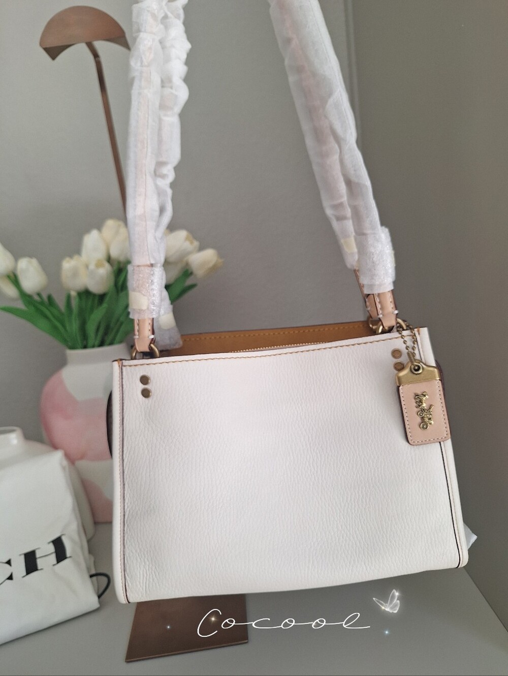 NWT COACH 1941 ROGUE SHOULDER BAG 28484 CHALK RARE